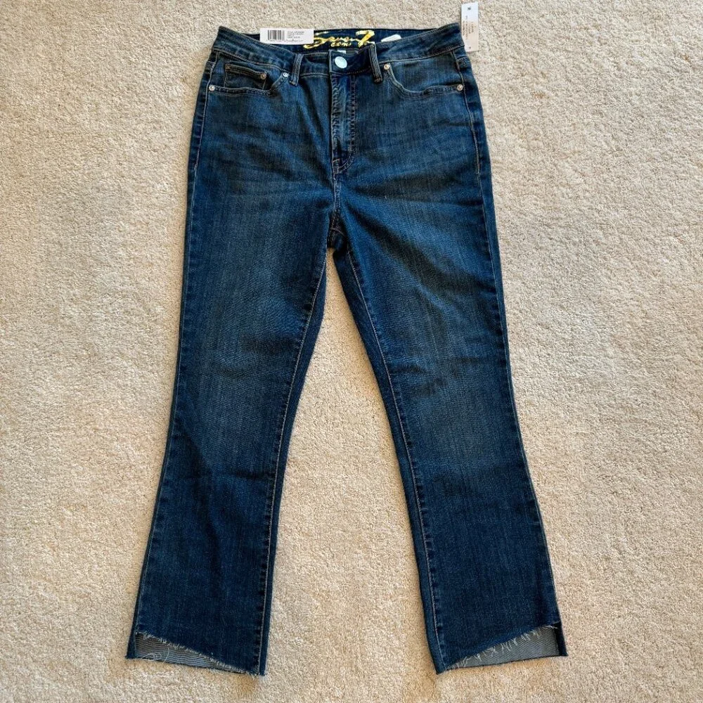 Seven7 Ladies High-Rise Step Hem Cropped Fashion Jean Size‎ 8
